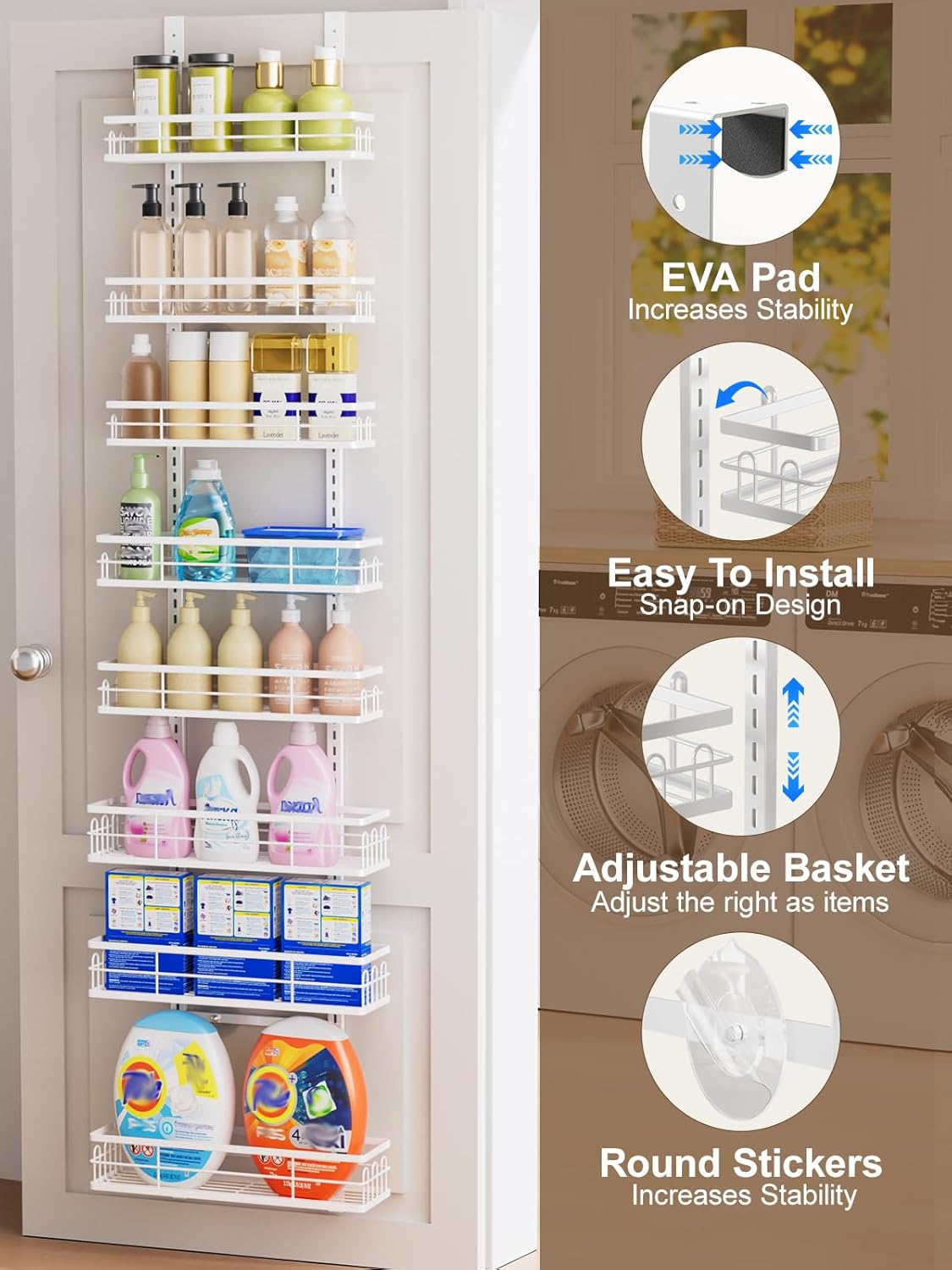 9 Tier Over The Door Pantry Organizer, Pantry Organization and Storage