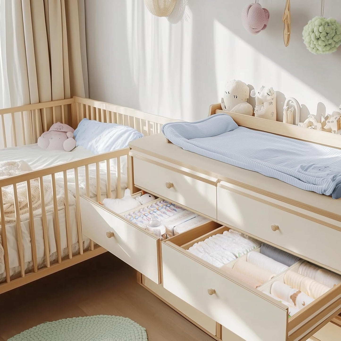 Drawer Organizer Clothes, 14 Pack Dresser Organizer for Baby Clothes, Underwear