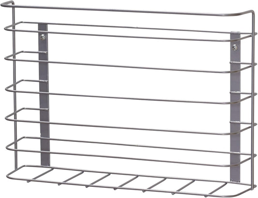 Tall Door Mount Cabinet Organizer, Sturdy Steel Wire Frame, Elegant Nickel Powder Finish