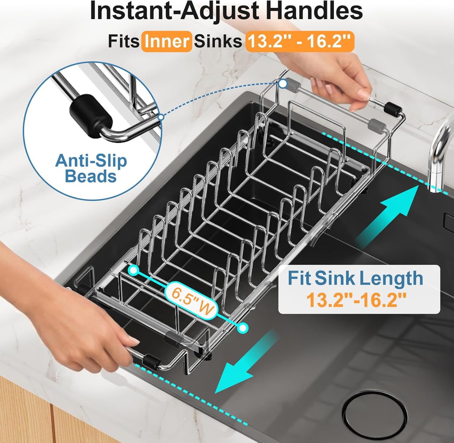 Small Dish Drying Rack for Counter or Over Sink