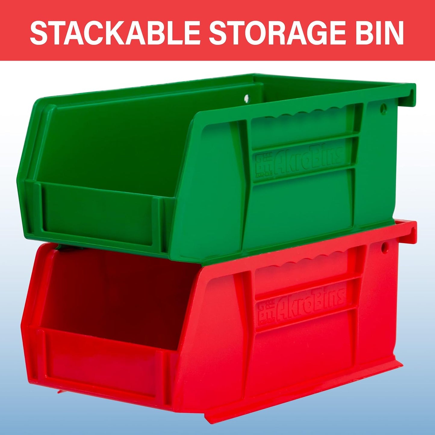 30220 AkroBins Plastic Storage Bins, Space-Saving Stackable Bins for Garage, Pantry