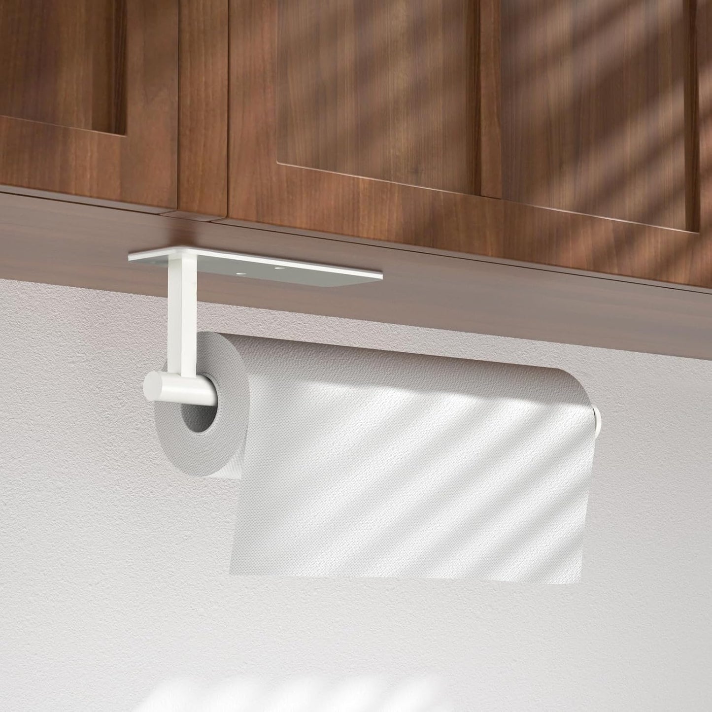White Paper Towel Holder Wall Mount, Under Cabinet Paper Towel Holder White
