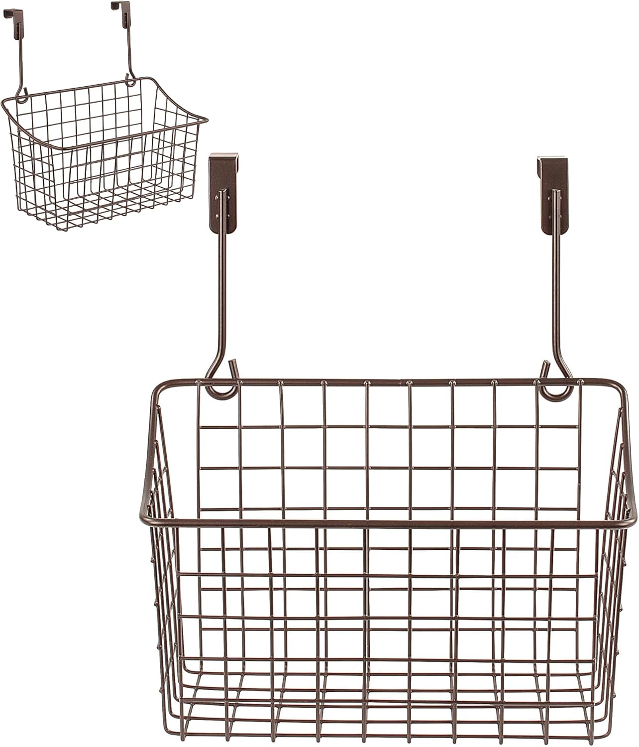 Medium Cabinet Door Wire Basket Grid Over Cabinet Organizer Bronze