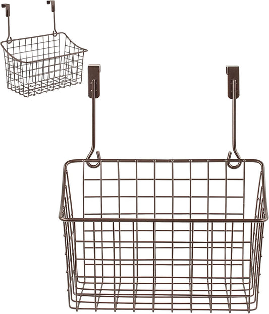 Medium Cabinet Door Wire Basket Grid Over Cabinet Organizer Bronze