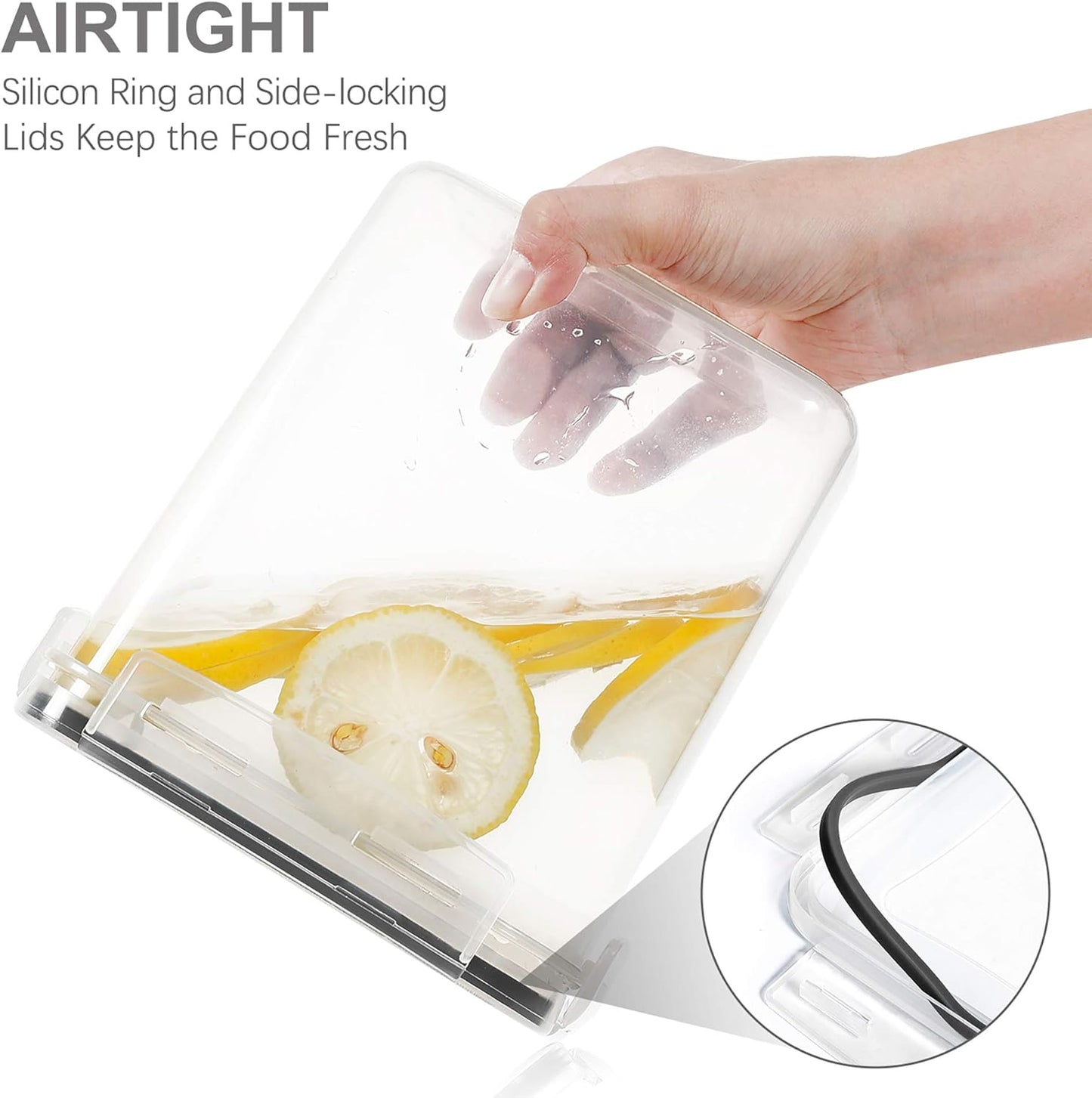 Airtight Food Storage Containers with Lids, 7 PCS BPA Free Kitchen Canisters for Spaghetti, Pasta