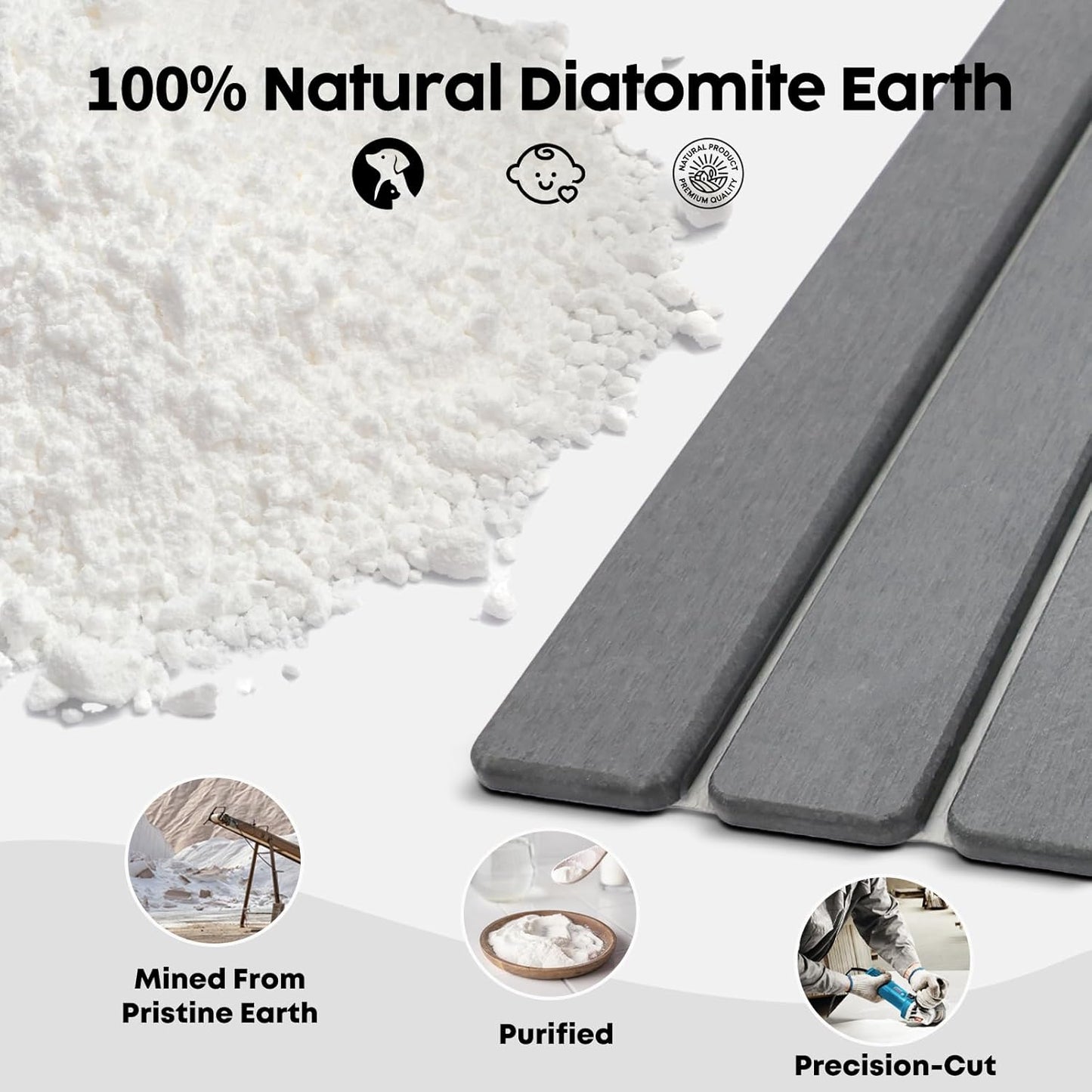 Large Stone Dish Drying Mat for Kitchen Counter