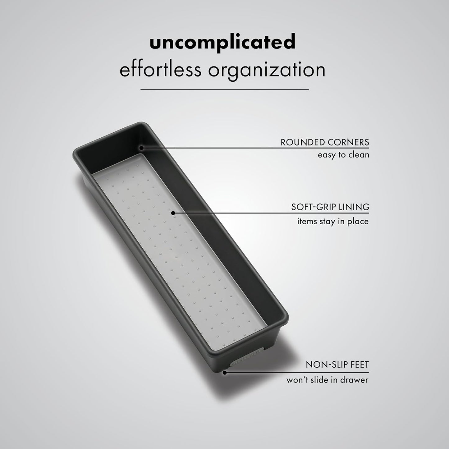 Long Storage Bin, Multipurpose Organizer for Kitchen, Bathroom & Office, Organizer for Cutlery