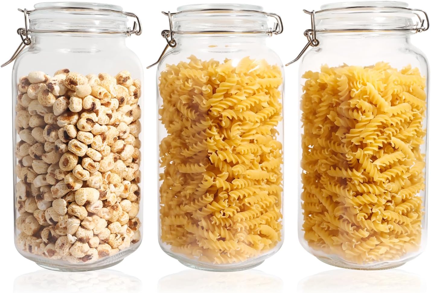 Glass Jars with Airtight Lid, Large Glass Food Storage Jars