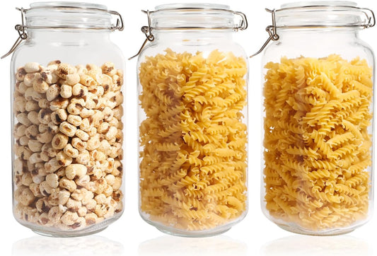 Glass Jars with Airtight Lid, Large Glass Food Storage Jars