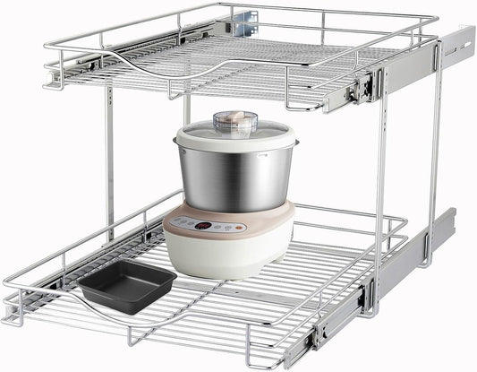 Pull Out Cabinet Organizer (14" W X 21" D), Cabinet Pull Out Shelves