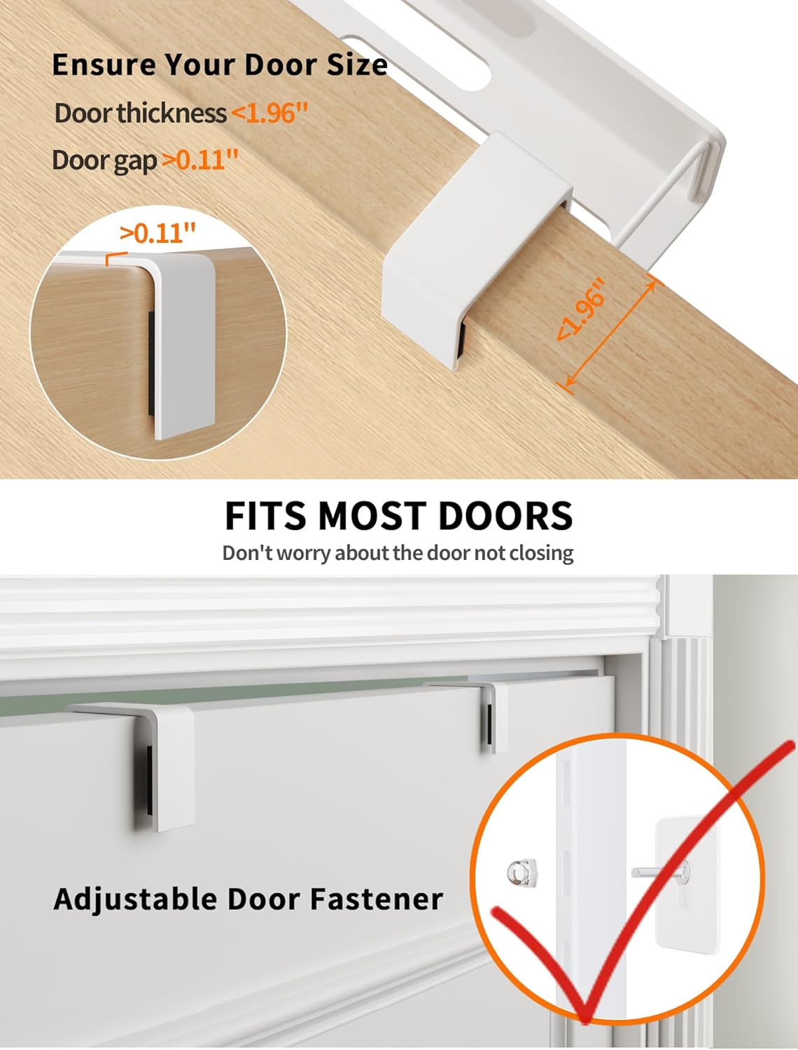 Over The Door Pantry Organizer, 6-Tier Pantry Organization and Storage, Hanging Spice Rack