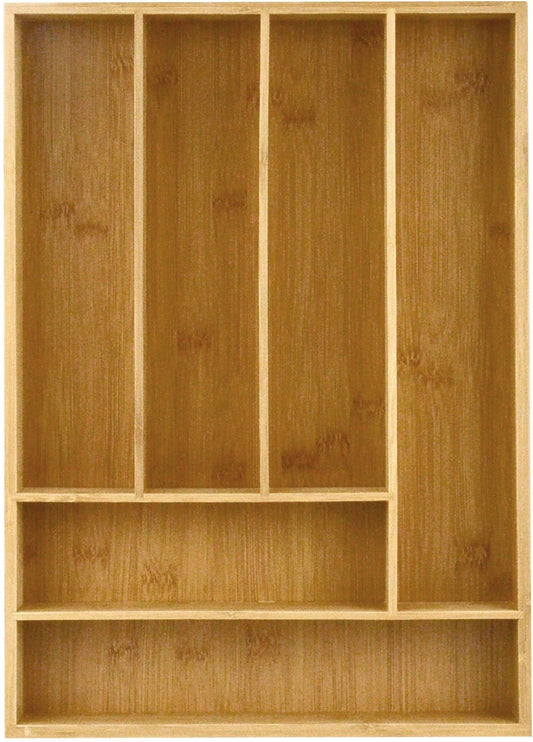 Drawer Organizer Bamboo Cutlery Tray Silverware Organizer/Utensil Holder