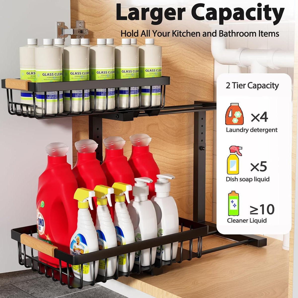 Liuoud Under Sink Organizer 2 Pack