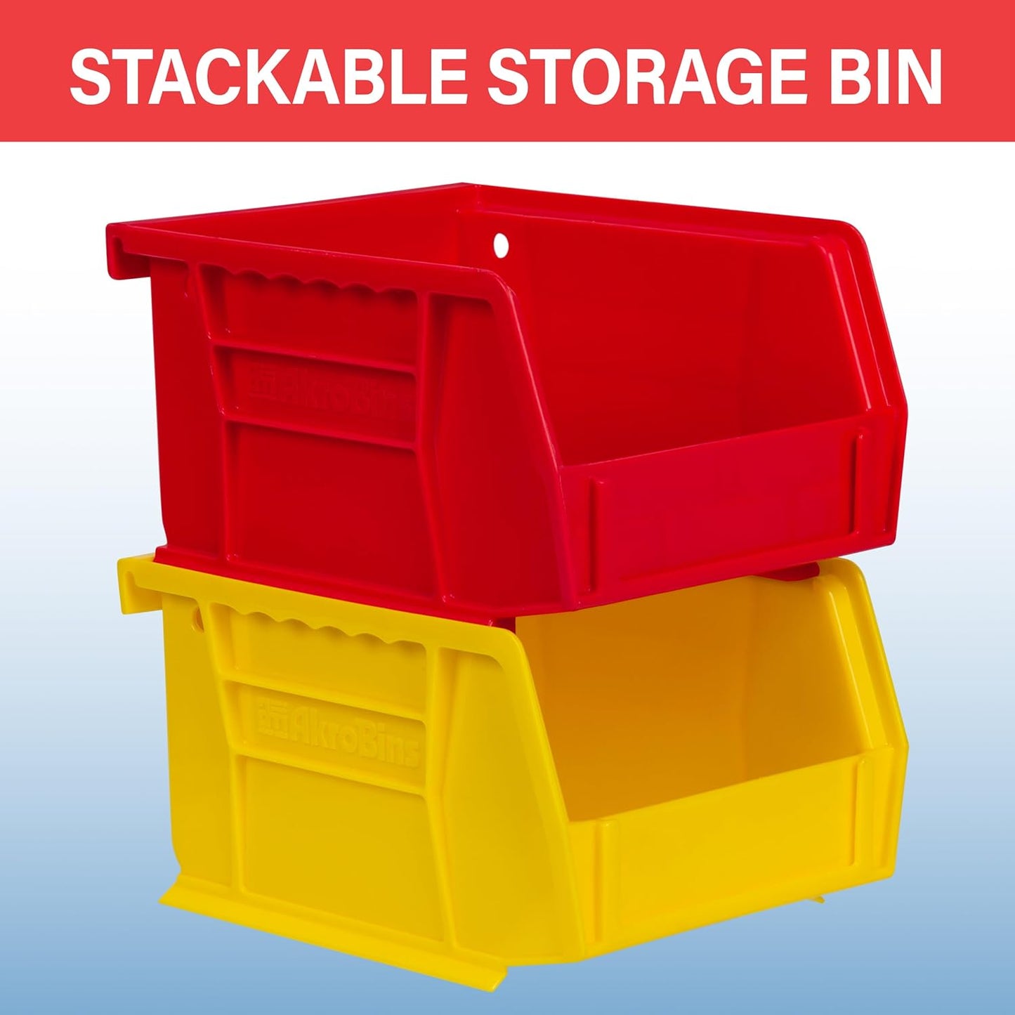30210 AkroBins Plastic Storage Bins, Space-Saving Stackable Bins for Garage, Pantry