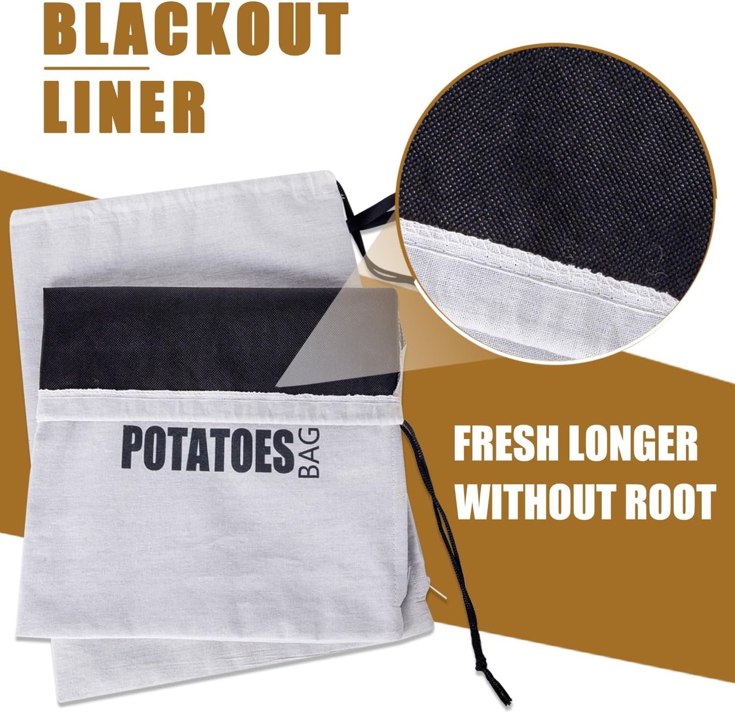 Potato Onion Storage Bag, Fabric Onion and Potatoes Storage Bag