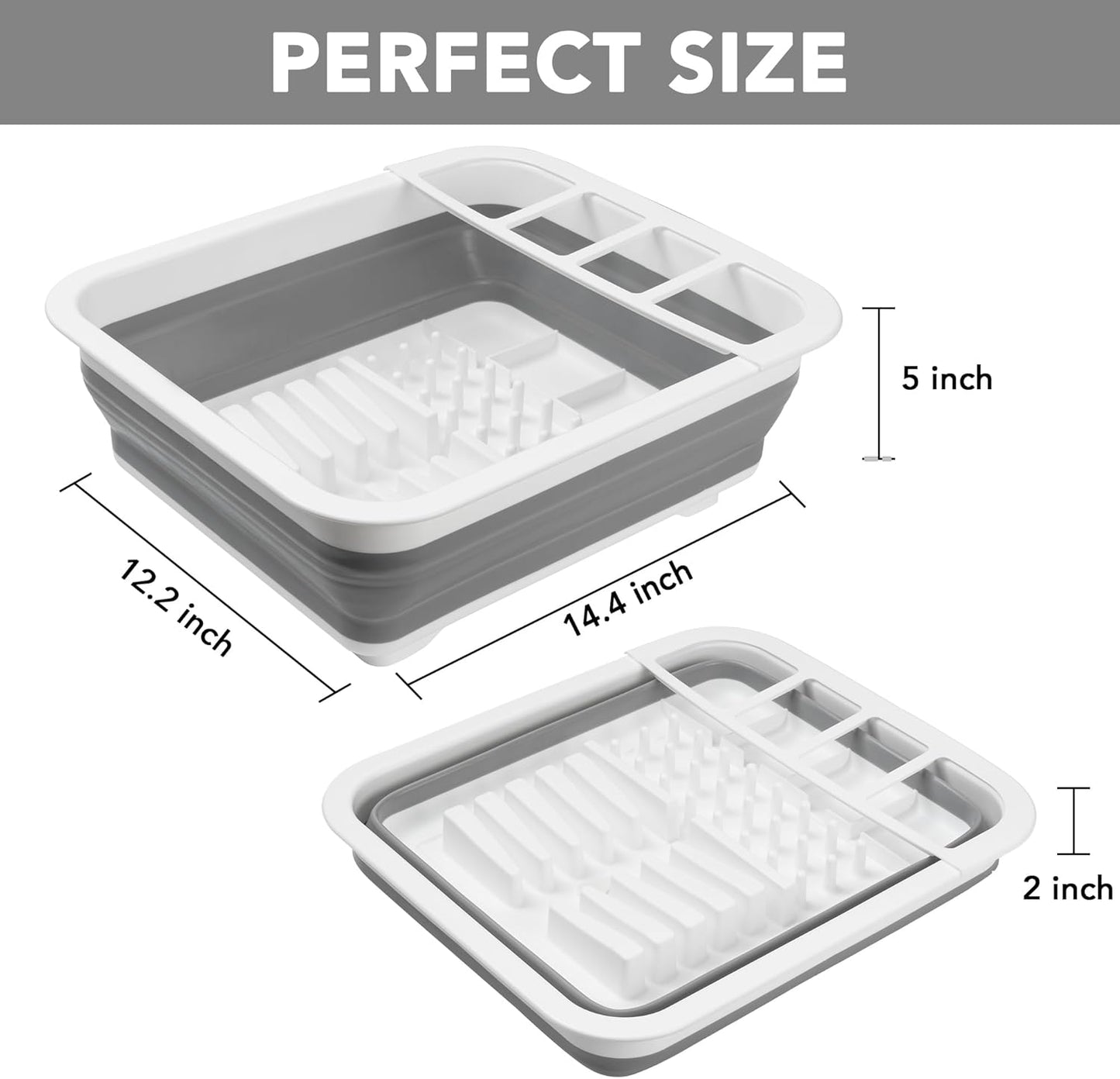 Collapsible Dish Drying Rack, Pop Up Dinnerware Drainer