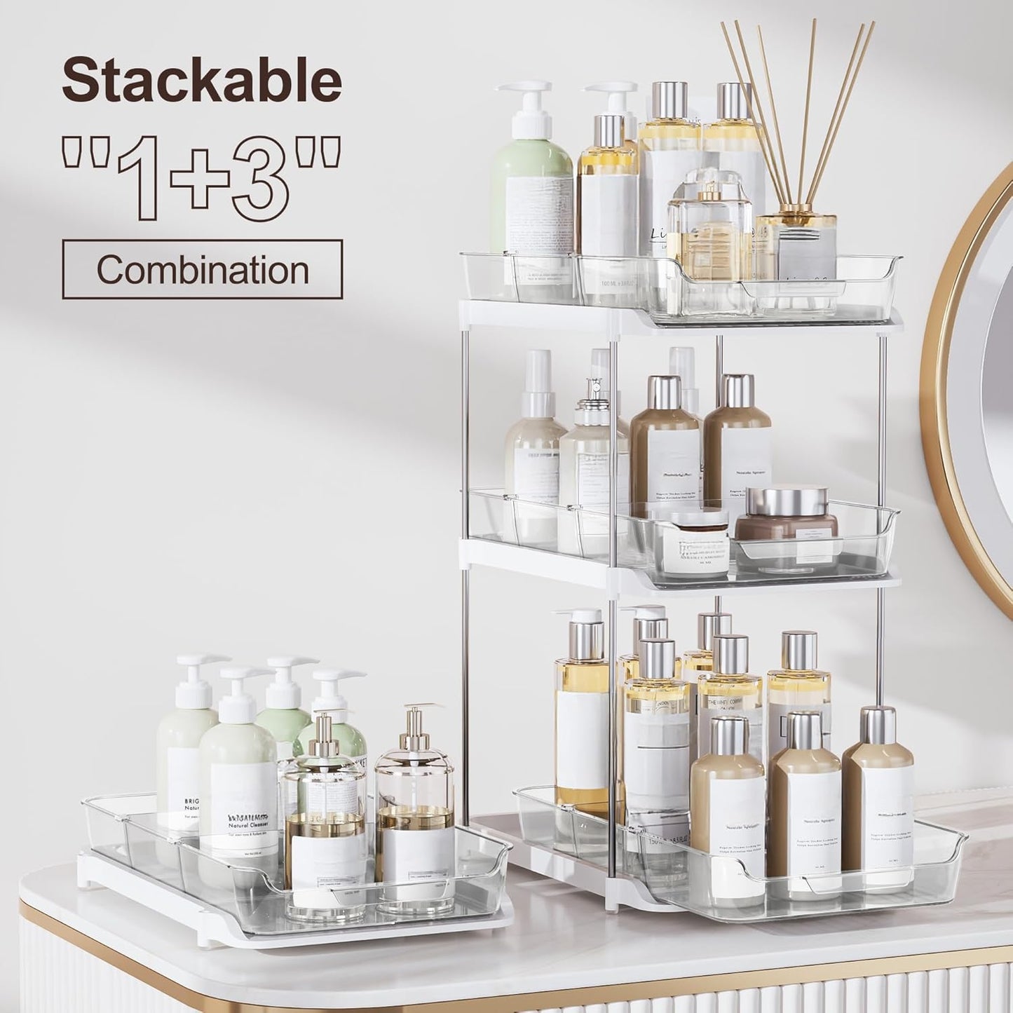 2-Tier Multi-Purpose Bathroom Under Sink Organizers and Storage