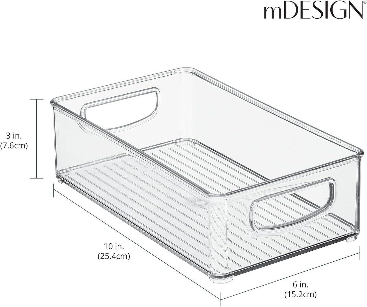 mDesign Kitchen Cabinet and Pantry Storage Organizer Bins