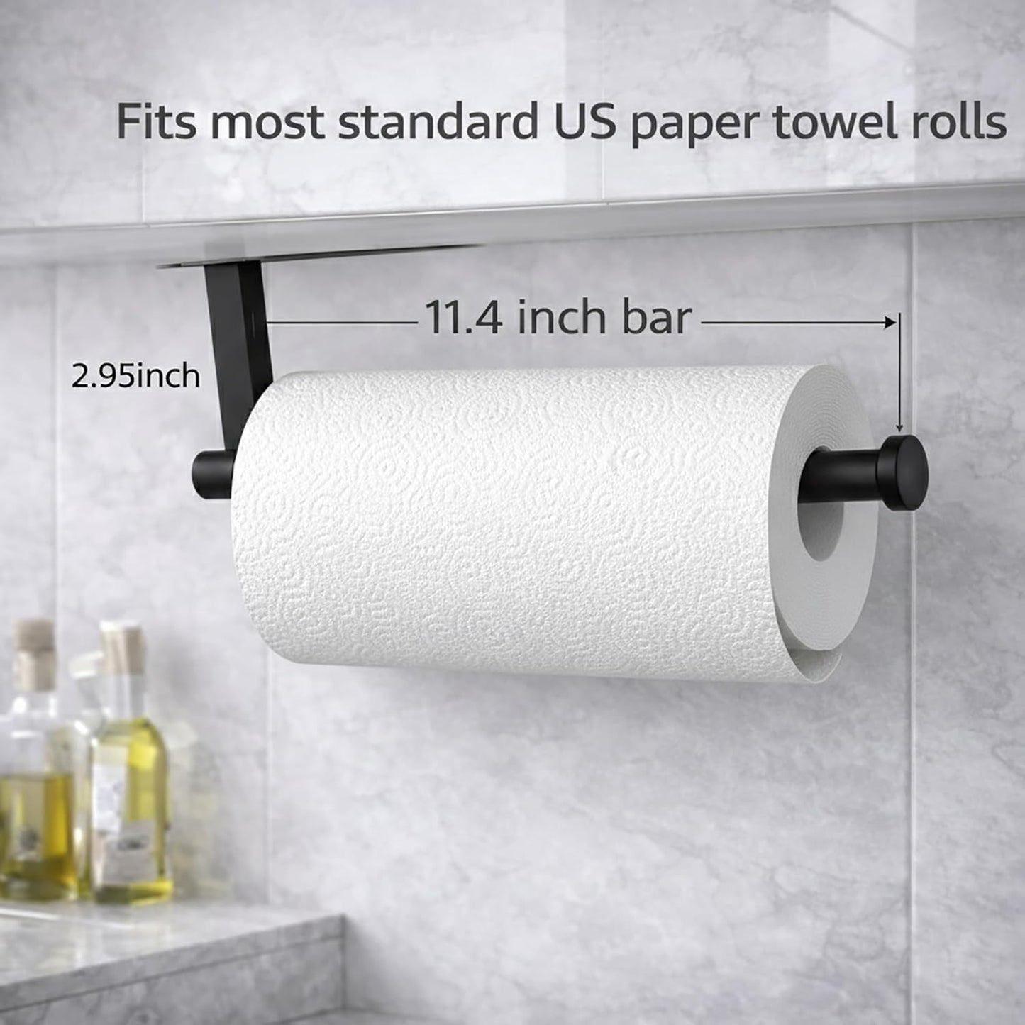 Paper Towel Holder, Self Adhesive or Screw Mounting