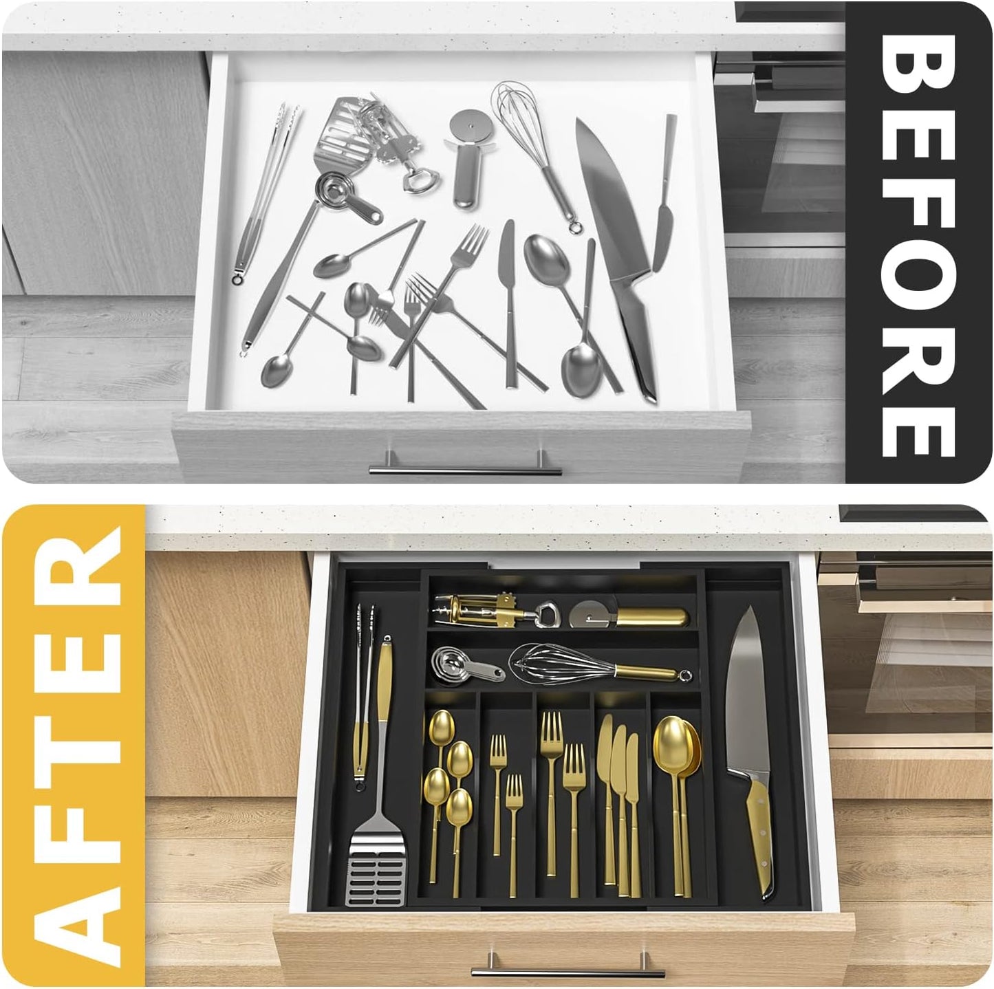 Utensil Organizer Silverware Drawer Organizer