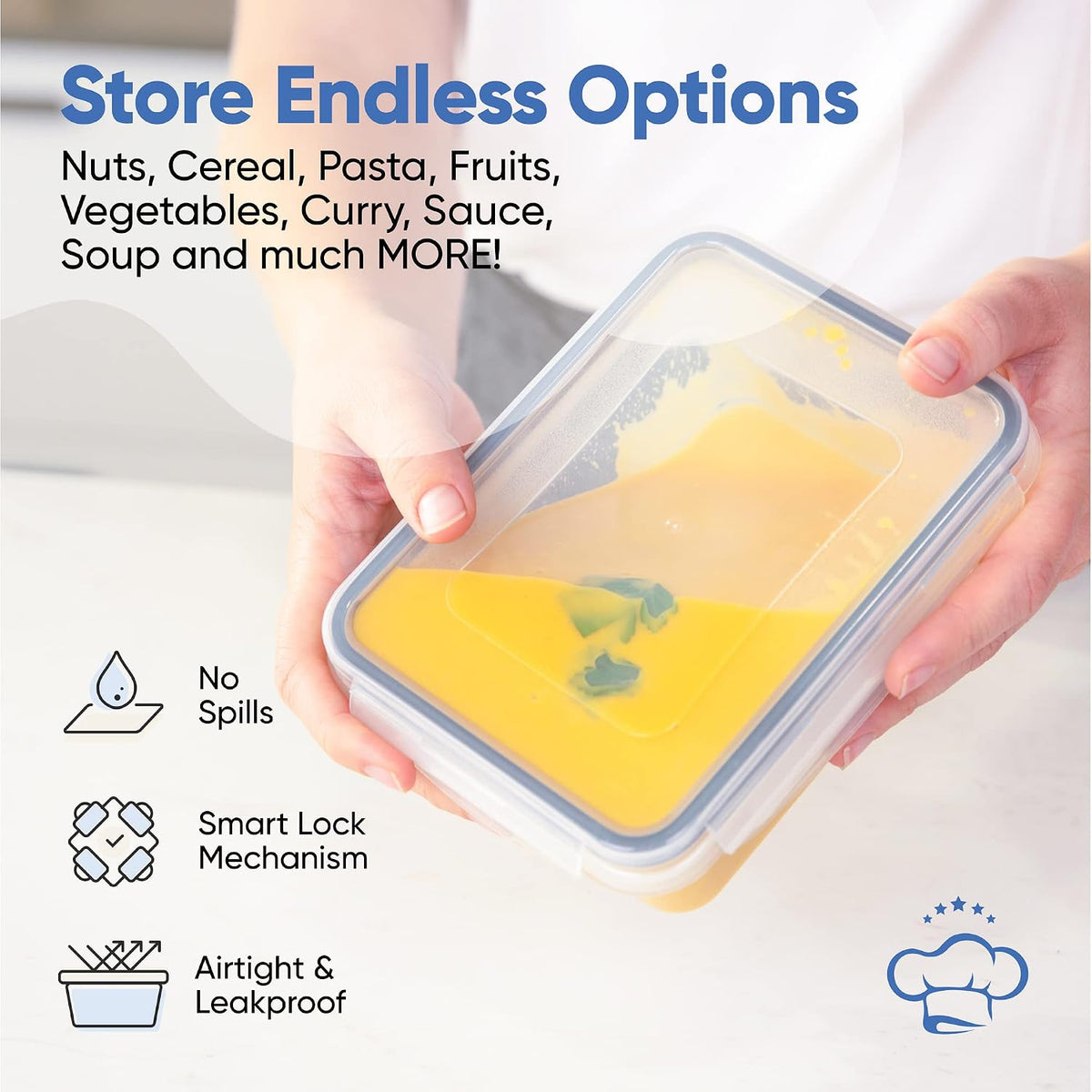 Chef's Path 32 Piece Airtight Food Storage Containers with E