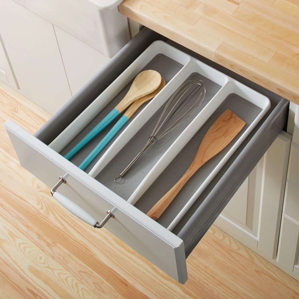 3 Compartment Utensil Tray, Multi Purpose Storage Organizer