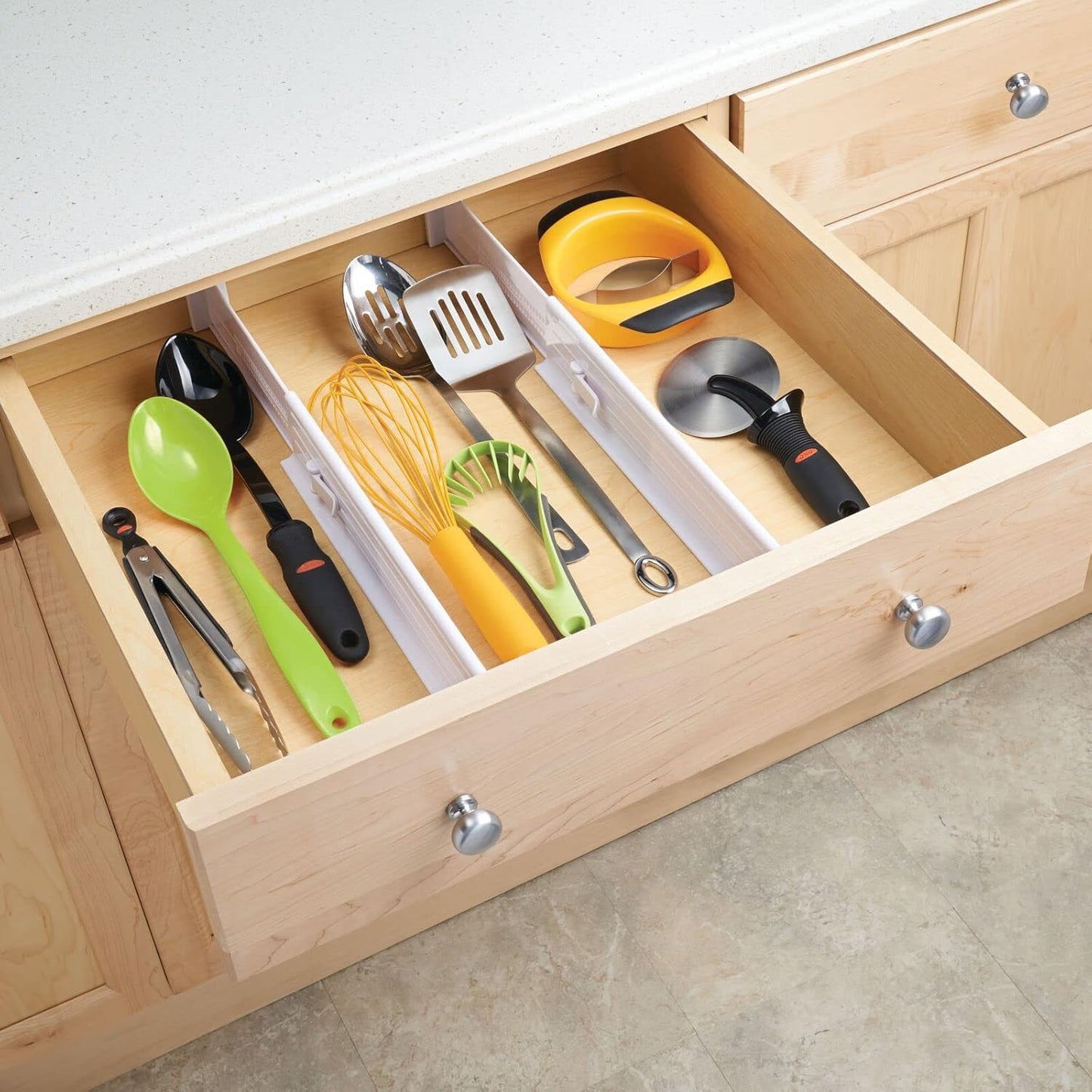 Expandable Kitchen Drawer Divider with Foam Ends