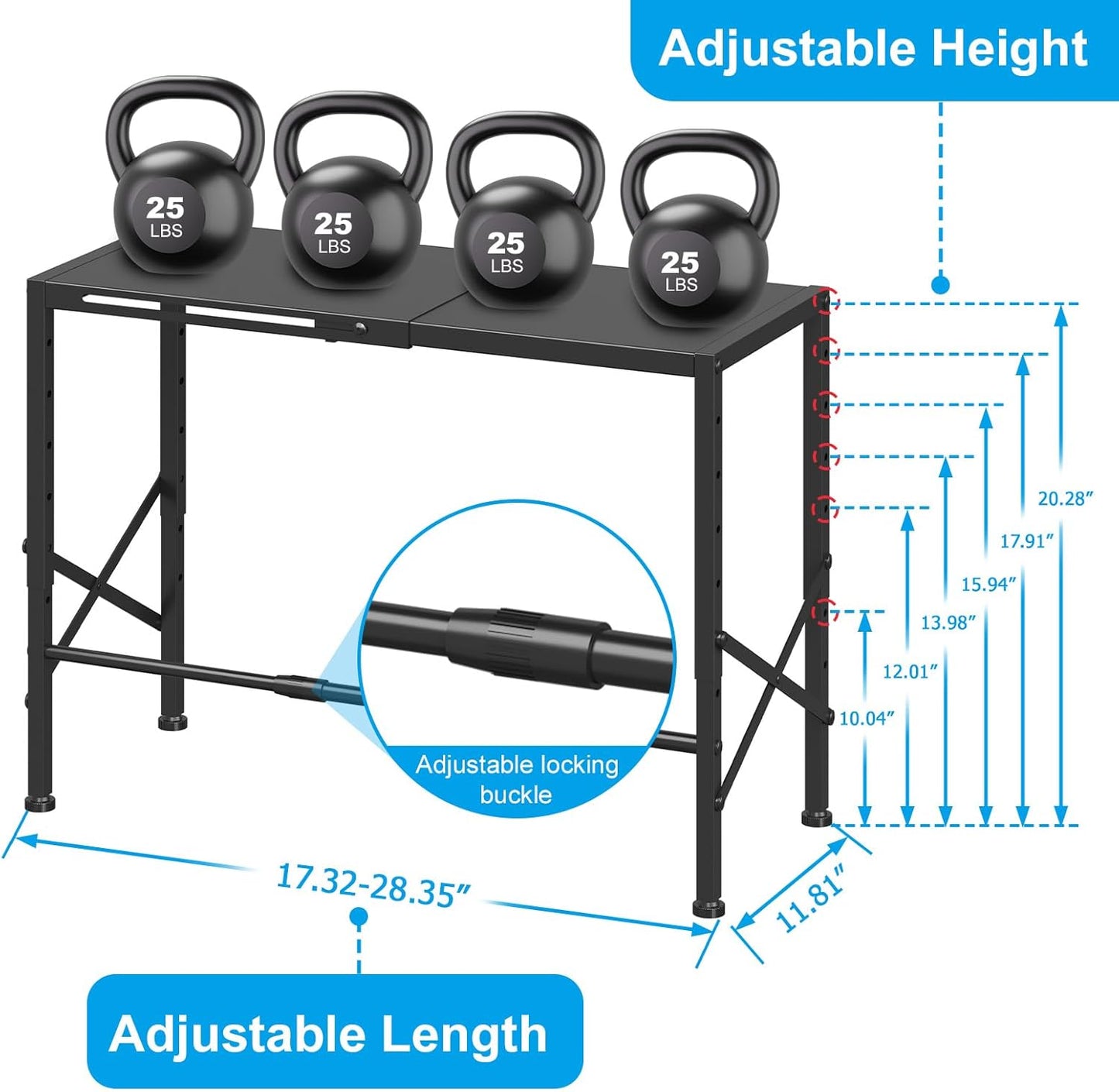 Expandable Pantry Shelves, 17-28 Inch Adjustable Kitchen Storage Shelf Organizer