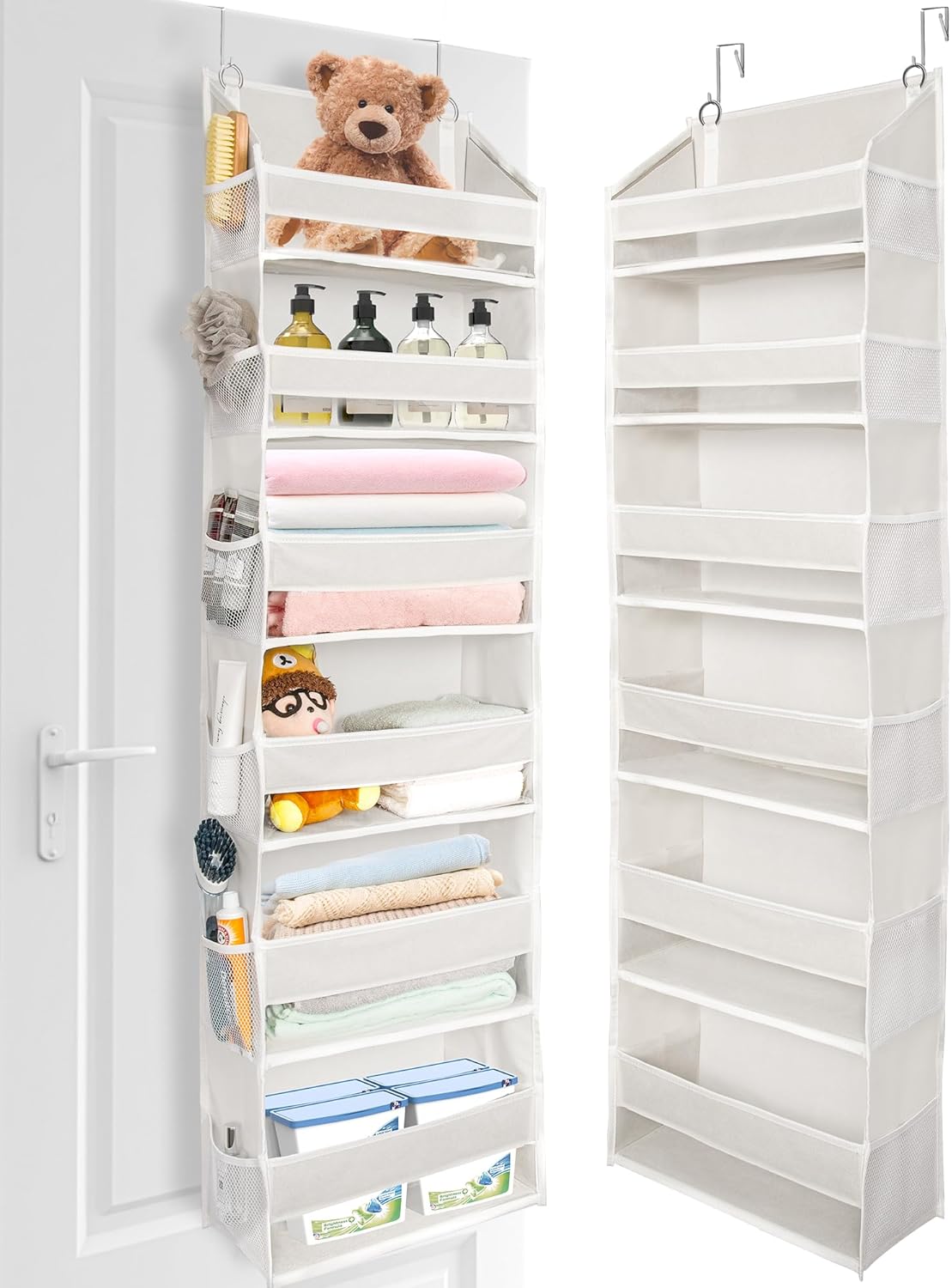 Over The Door Organizer with 6 Large Pockets 12 Side Pockets