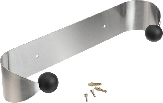 Under Cabinet Paper Towel Holder, Silver and Black Small