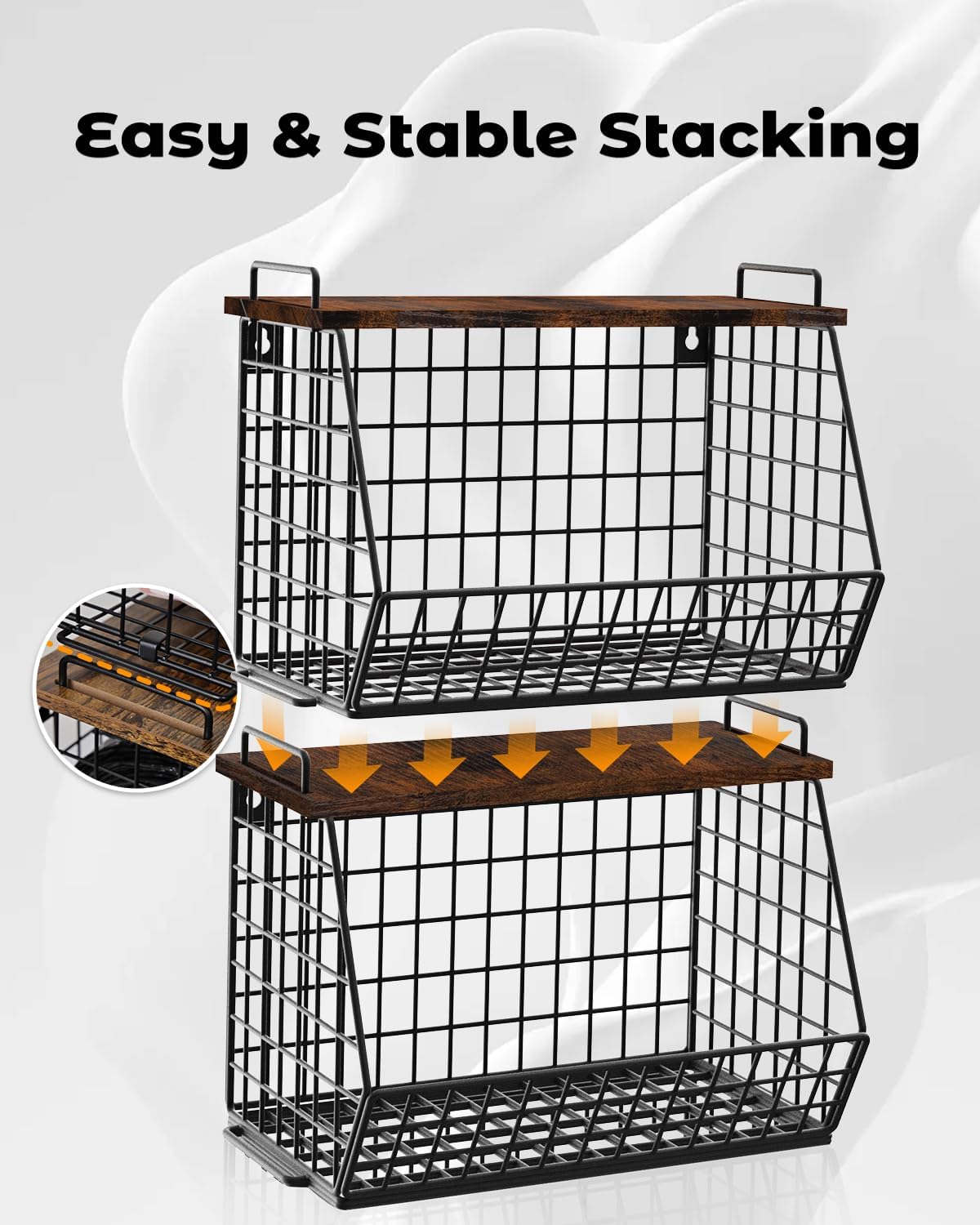 2 Pack Stackable Extra Large Trash Bag Holder Under Sink