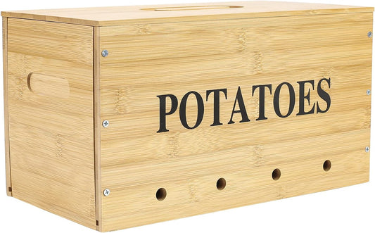 Potato Storage, Bamboo Storage Bin for Potato
