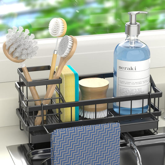 Sponge Holder for Kitchen Sink - Countertop Rustproof Stainless Steel, Sink Caddy