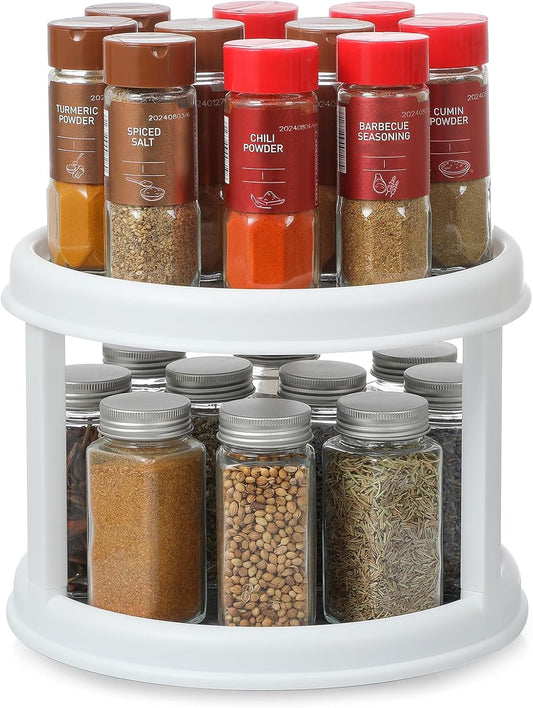 2 Tier 10" Turntable Lazy Susan Spice Organizer