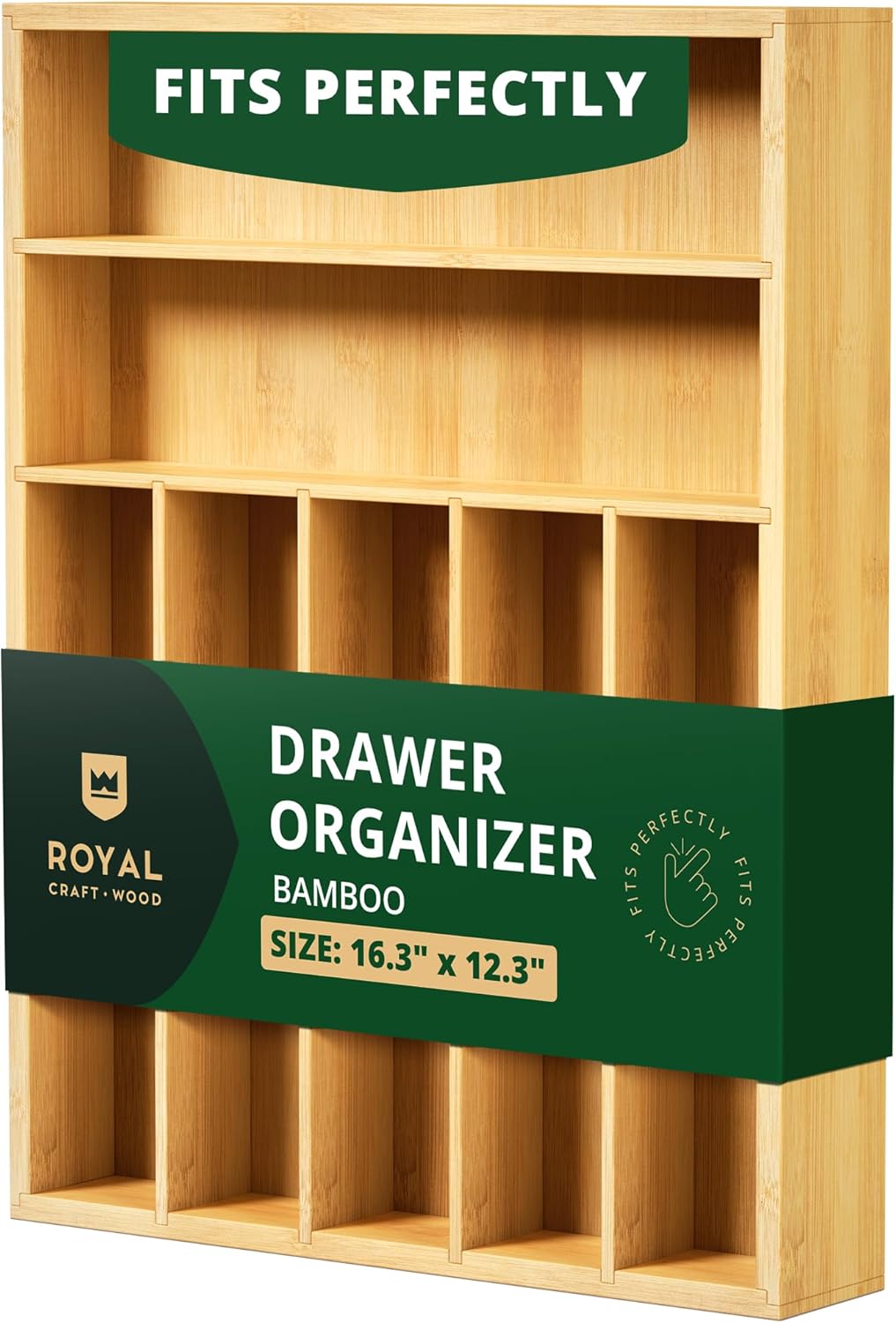 Luxury Bamboo Utensil Rack and Silverware Organizer