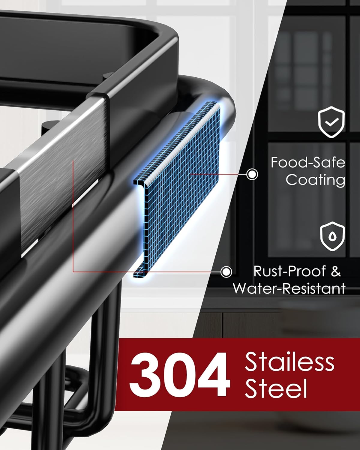 Dish Drying Rack in Sink - Expandable Stainless Steel Dish Rack Over the Sink