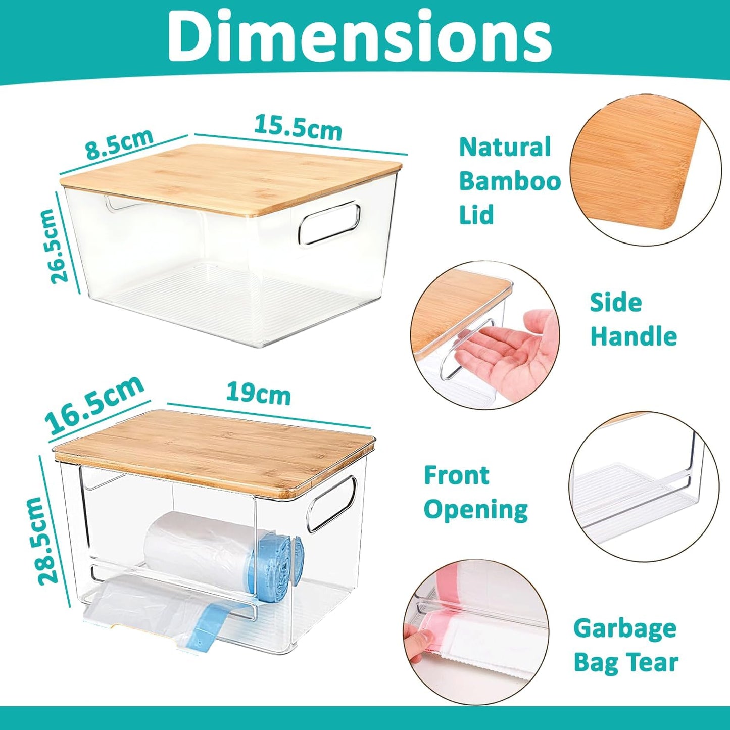 2 Pack Trash Bag Holder Dispenser for Kitchen, Laundry Room Trash Bag Holder