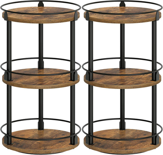 Spice Rack, Set of 2 Lazy Susan Organizer, 3-Tier Turntable Organizer For Cabinet