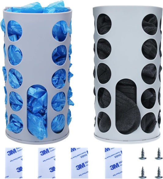 Wall-Mounted Plastic Bag Holder (2 Pack) - Multi-Use Kitchen Organizer for Grocery Bags