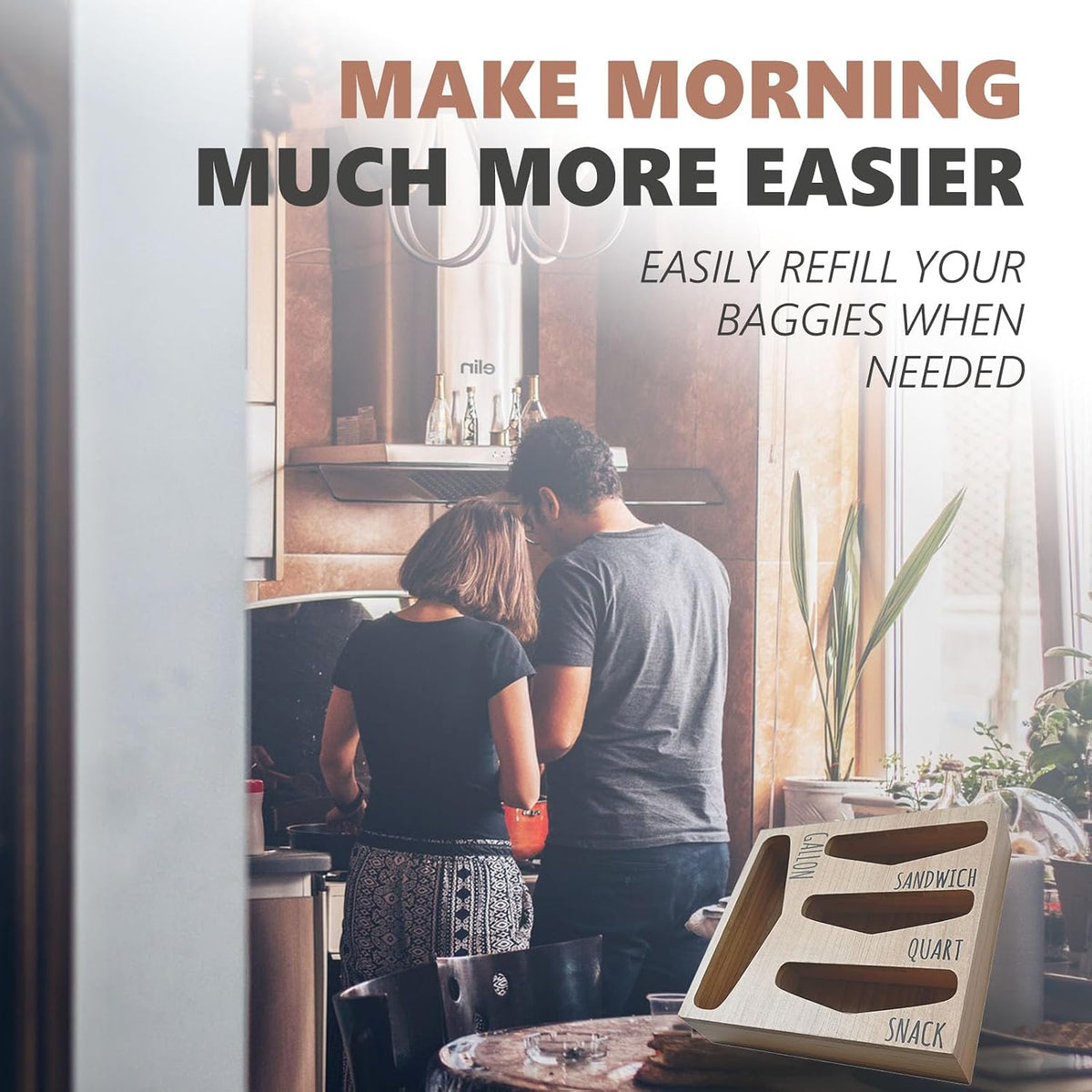 Bag Storage Organizer for Kitchen Drawer