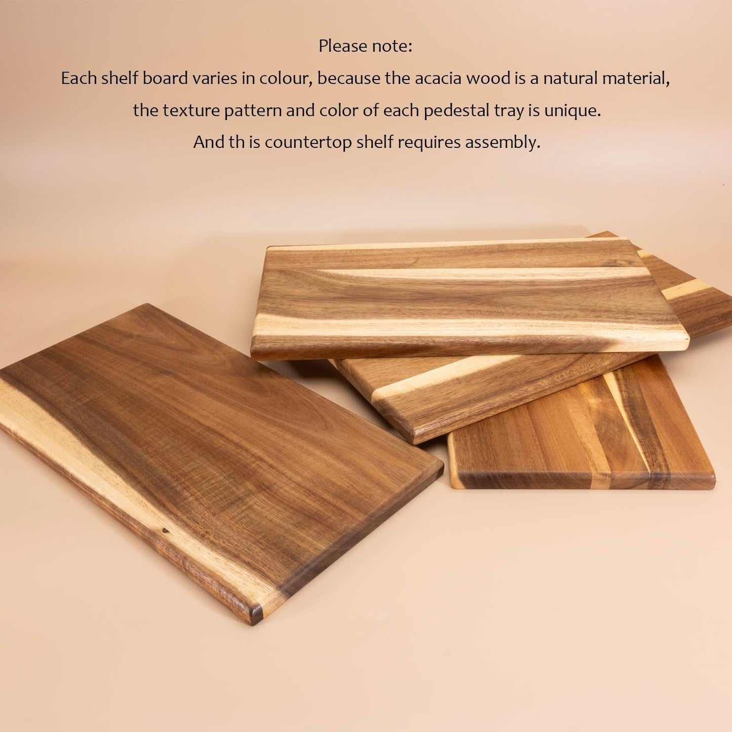 Acacia Wooden Desktop Organizer Shelf Kitchen Cabinet and Counter Riser Display Shelf for Top of Desk Home Office Bathroom Coffee Table Display Stand