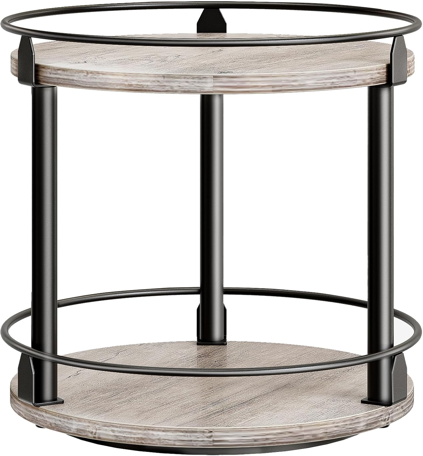 Lazy Susan Organizer, Rotating Spice Rack, 2 Tier Spice Turntable Organizer