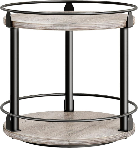 Lazy Susan Organizer, Rotating Spice Rack, 2 Tier Spice Turntable Organizer