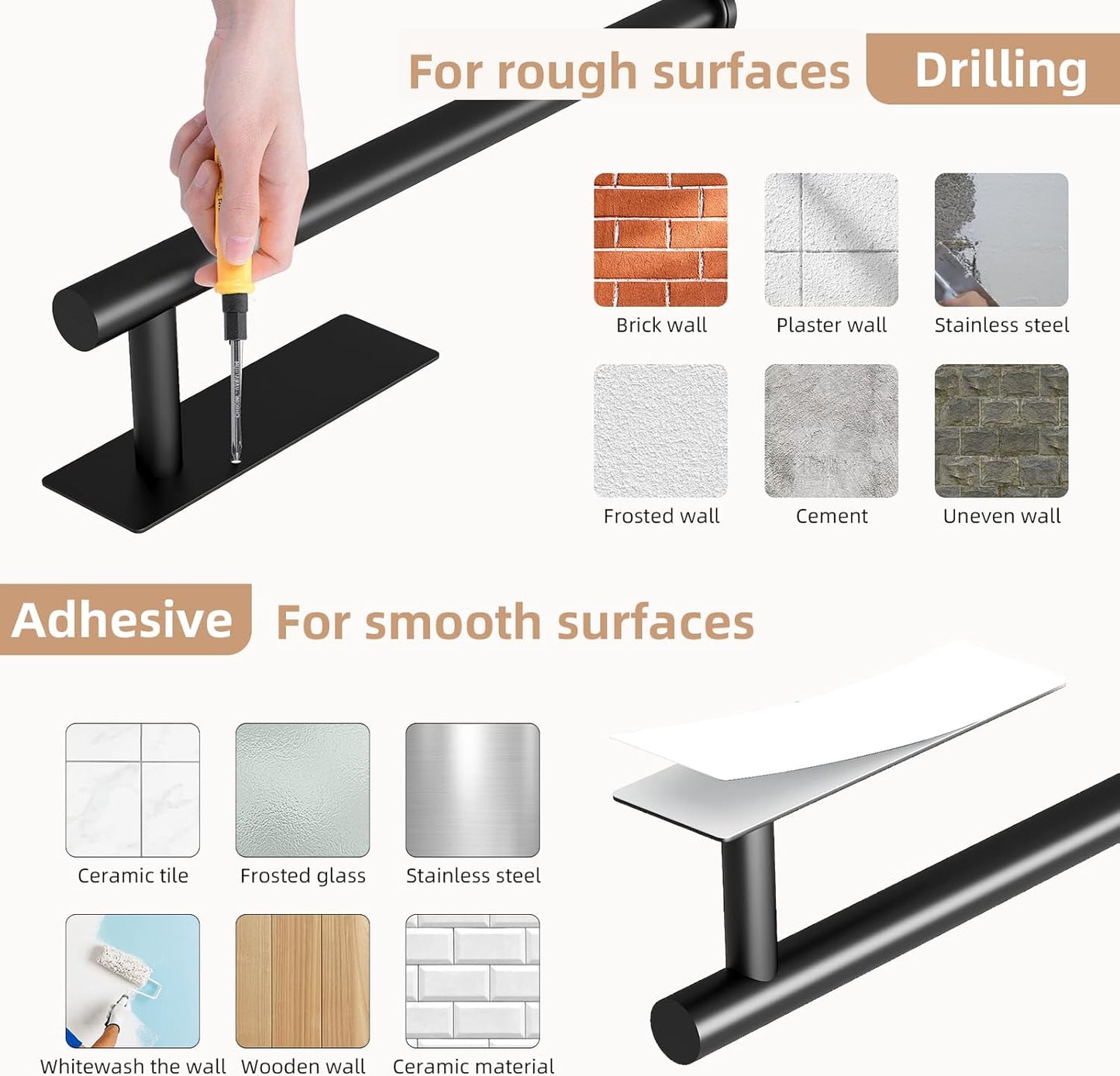 2 Pack Paper Towel Holder, Improved Paper Towel Holder Under Cabinet