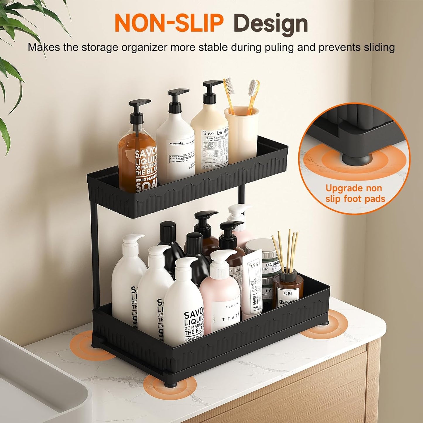 3 Pack Multi-Purpose Pull-Out Storage Organizers