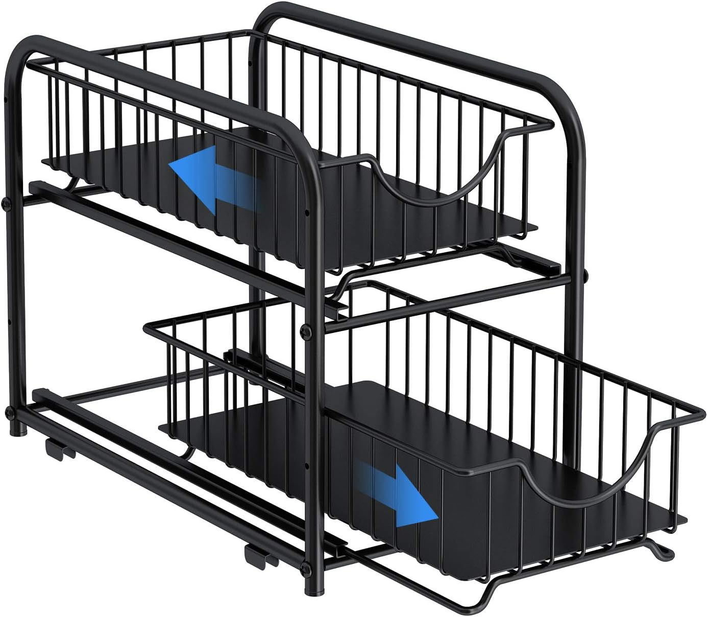 Pull-out Cabinet Organizer, Stackable 2-tier Under Sink Rack