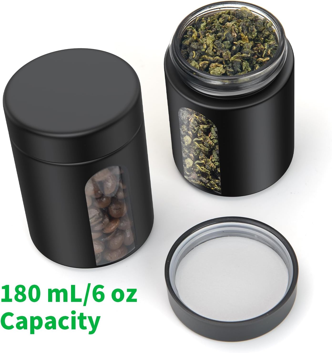 Glass Storage Jar (6 oz), 3 Pack Premium Smell Proof Visual Container with Child Resistant Cap