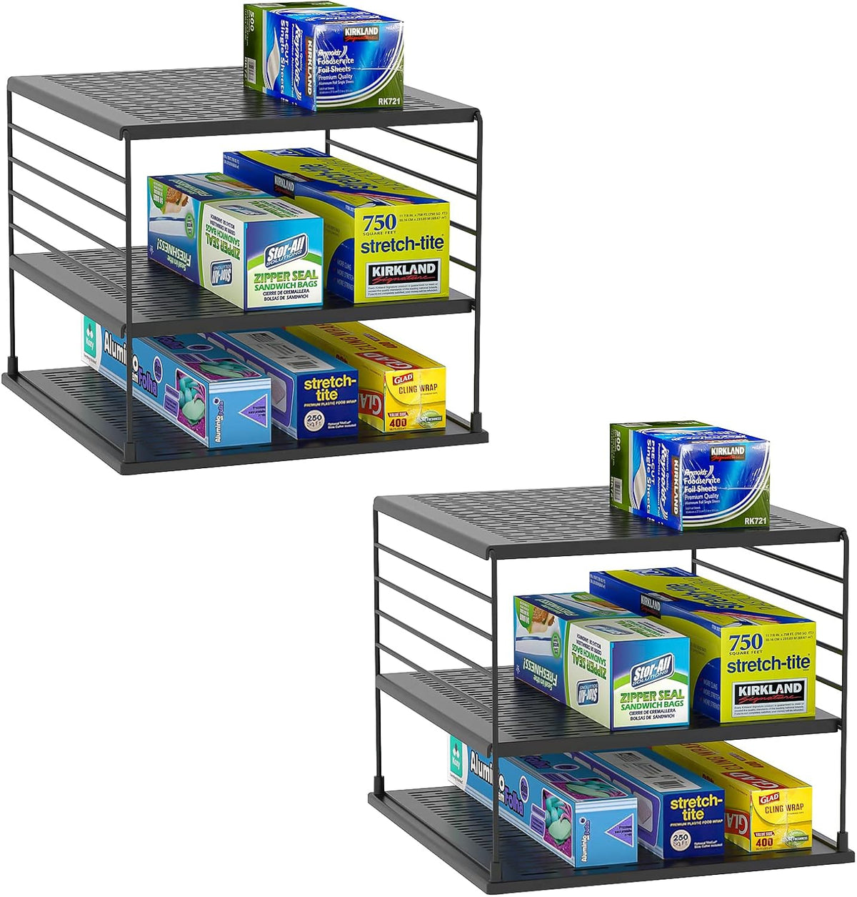 Upgraded Cabinet Organizers and Storage -Divided Compartment