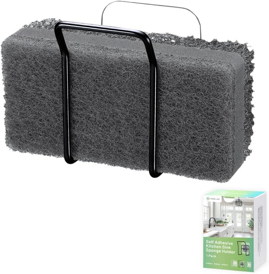 Hook LAB Reusable Sponge Holder for Kitchen Sink & Bathroom Organizer, Mountable Rack for Sponges