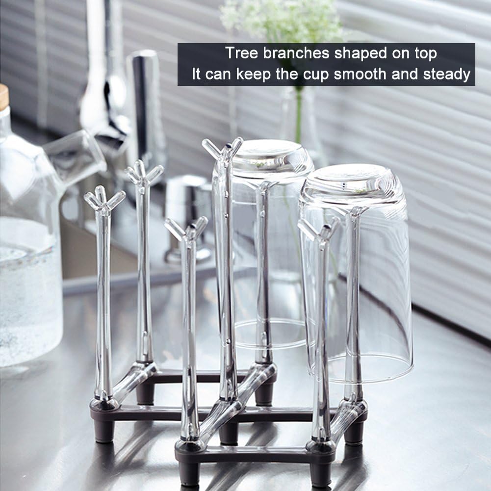 Retractable Cup Drying Rack, Drinking Glass and Sports Bottle Drainer Stand